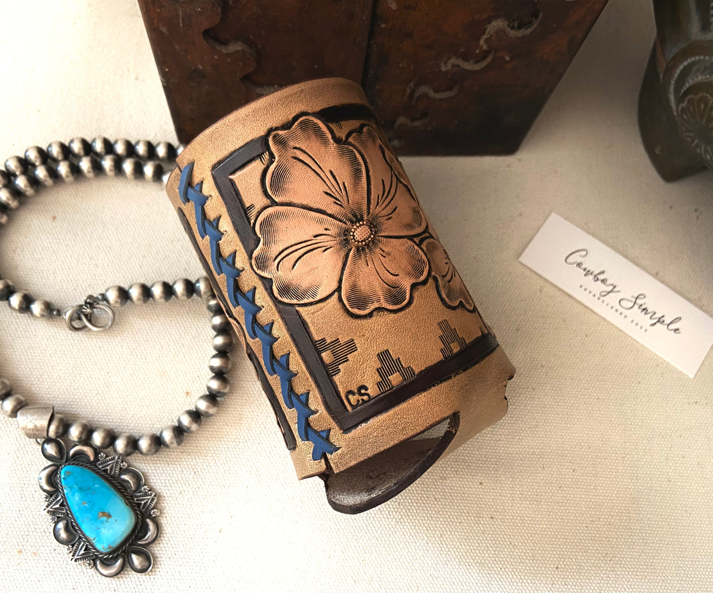 Double Flowers Coozie
