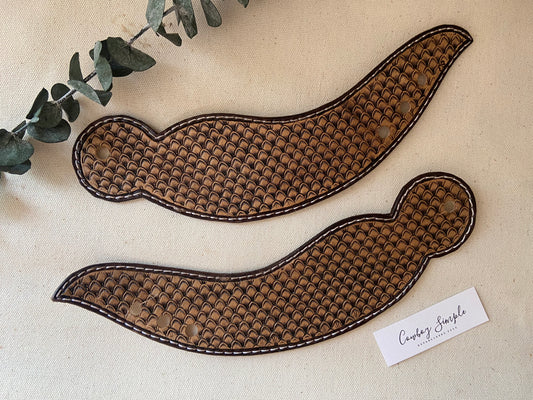 Scale Stamped Dove Wing Spur Straps (Medium)