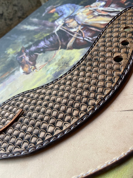 Scale Stamped Dove Wing Spur Straps (Medium)