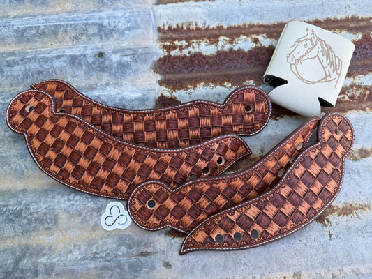 Basket Weave Dove Wing Spur Straps