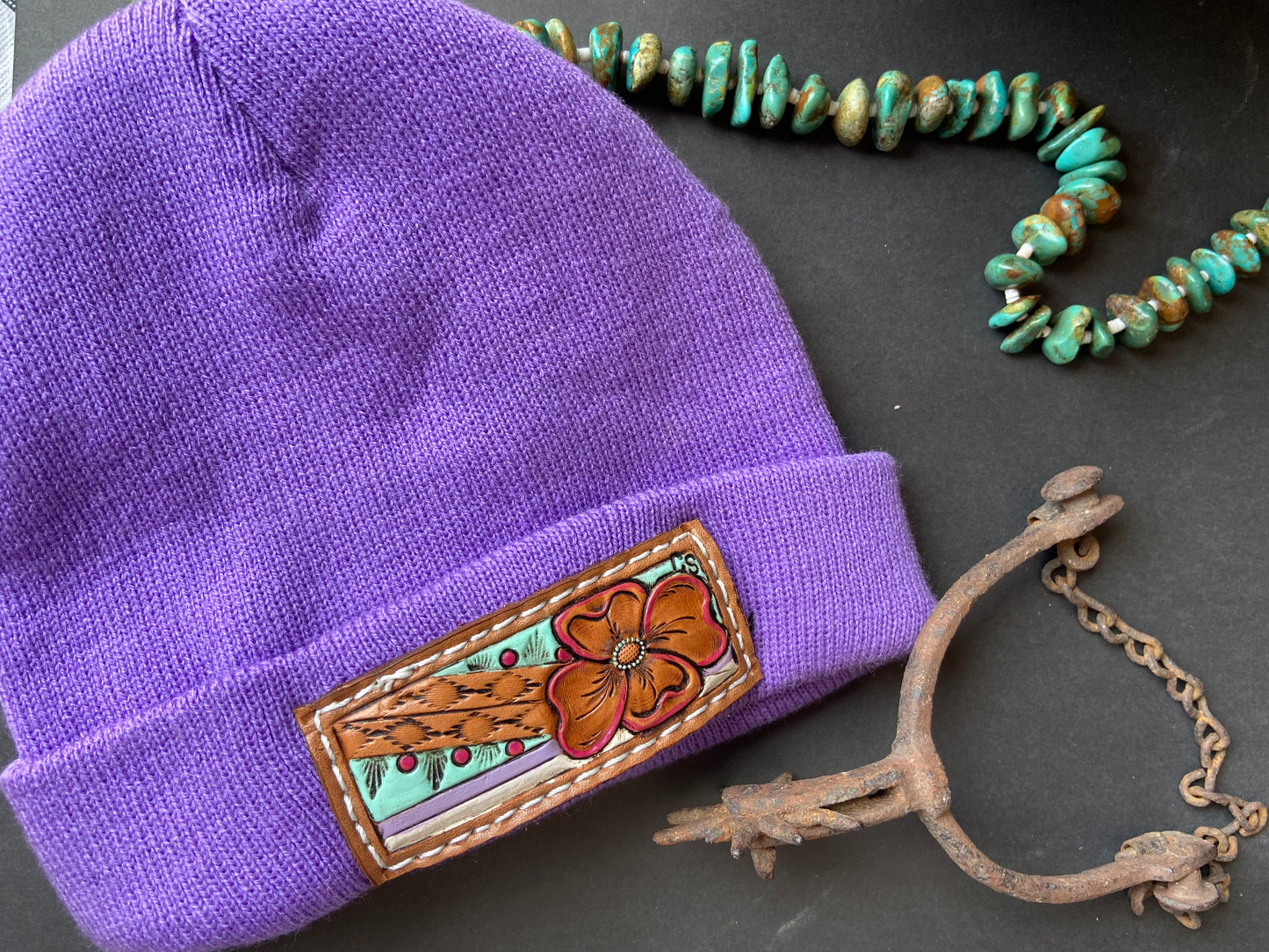 Child’s Beanie with Flower Patch