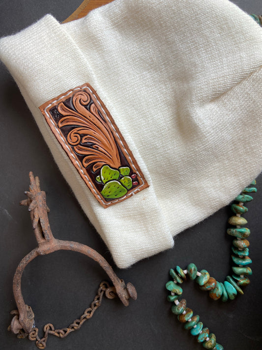 Child’s Beanie with Cactus Patch