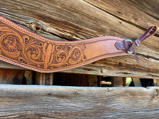 Tooled Saguaro Breast Collar